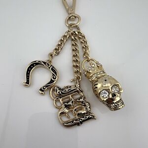 Betsey Johnson Gold Charm Keychain